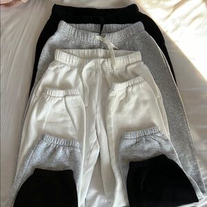 Kids' Black, Gray, and White Jogger Pants